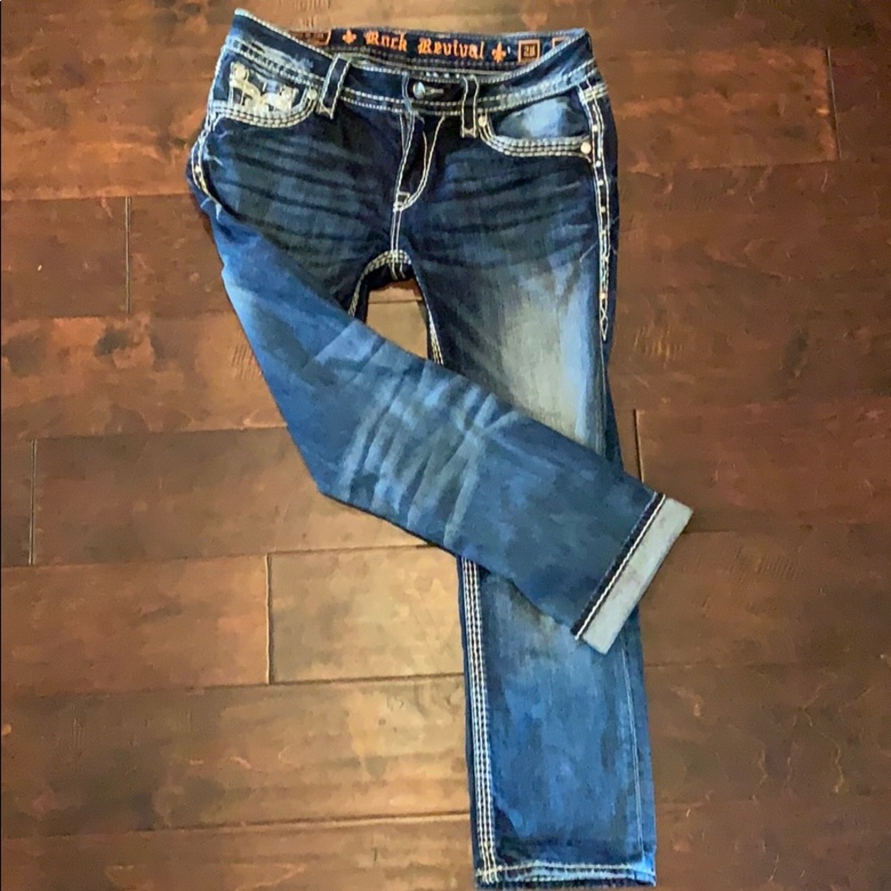 Barely worn Rock Revival crop/Capri jeans.